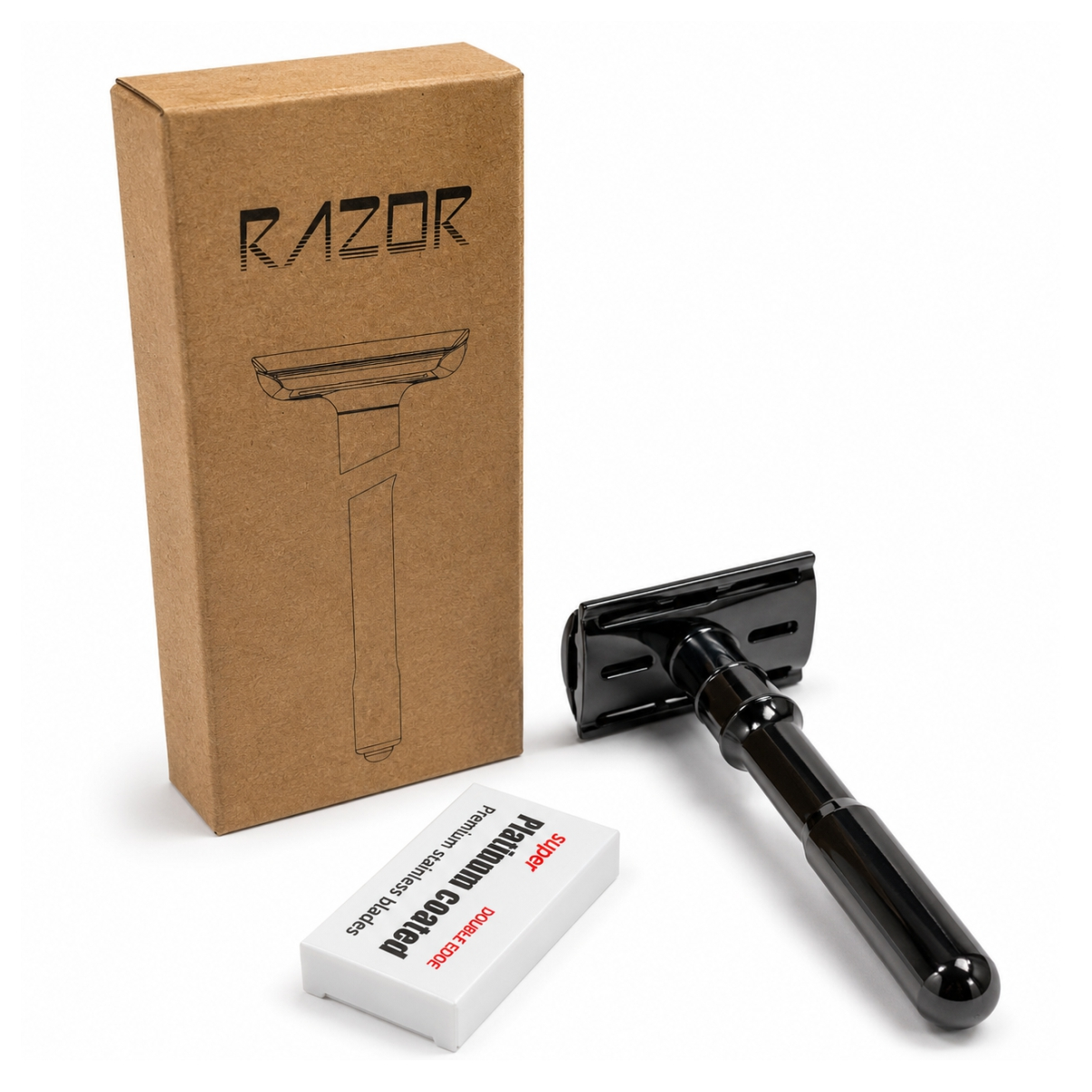 Afeitadora Imperial de Latón Premium + Cuchillas doble filo (10uni)