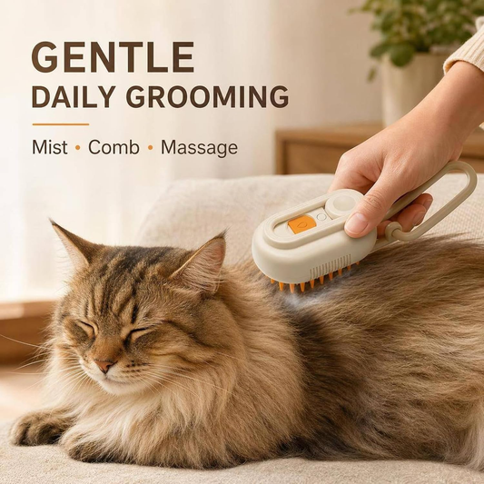 Cepillo a Vapor 4 en 1 para Mascotas – Edición Pet Grooming Pro